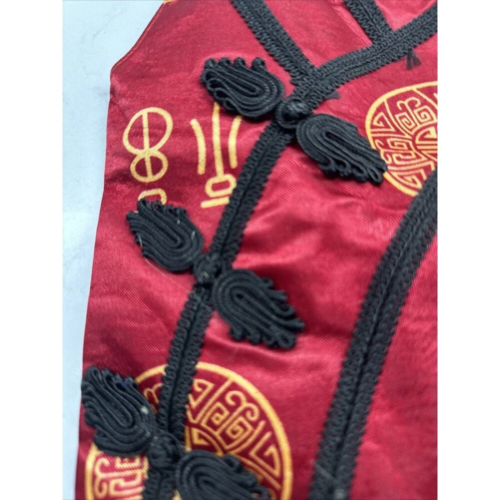 Red Satin Handbag Purse Double Handle